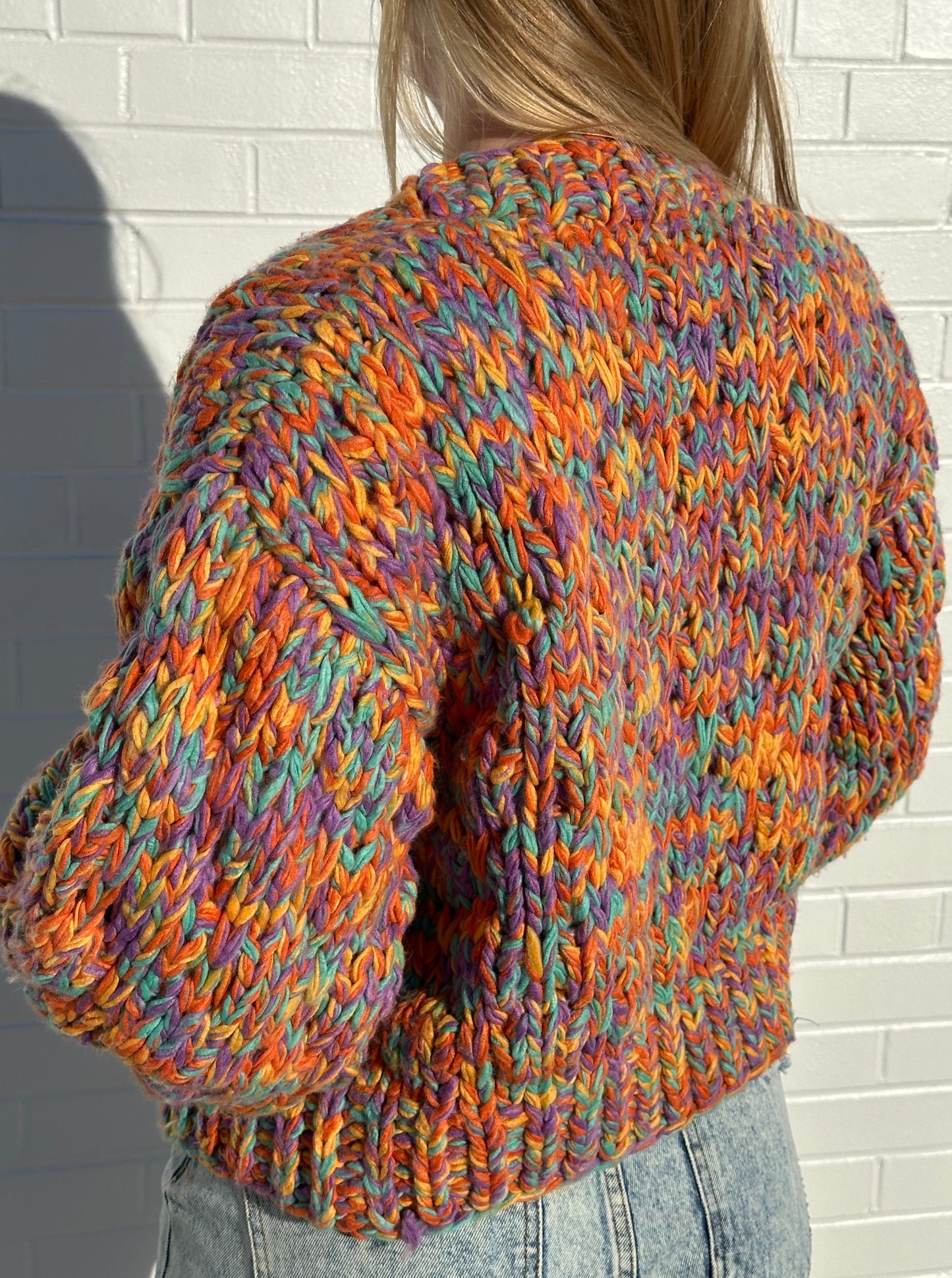 Chunky Rainbow Cardigan