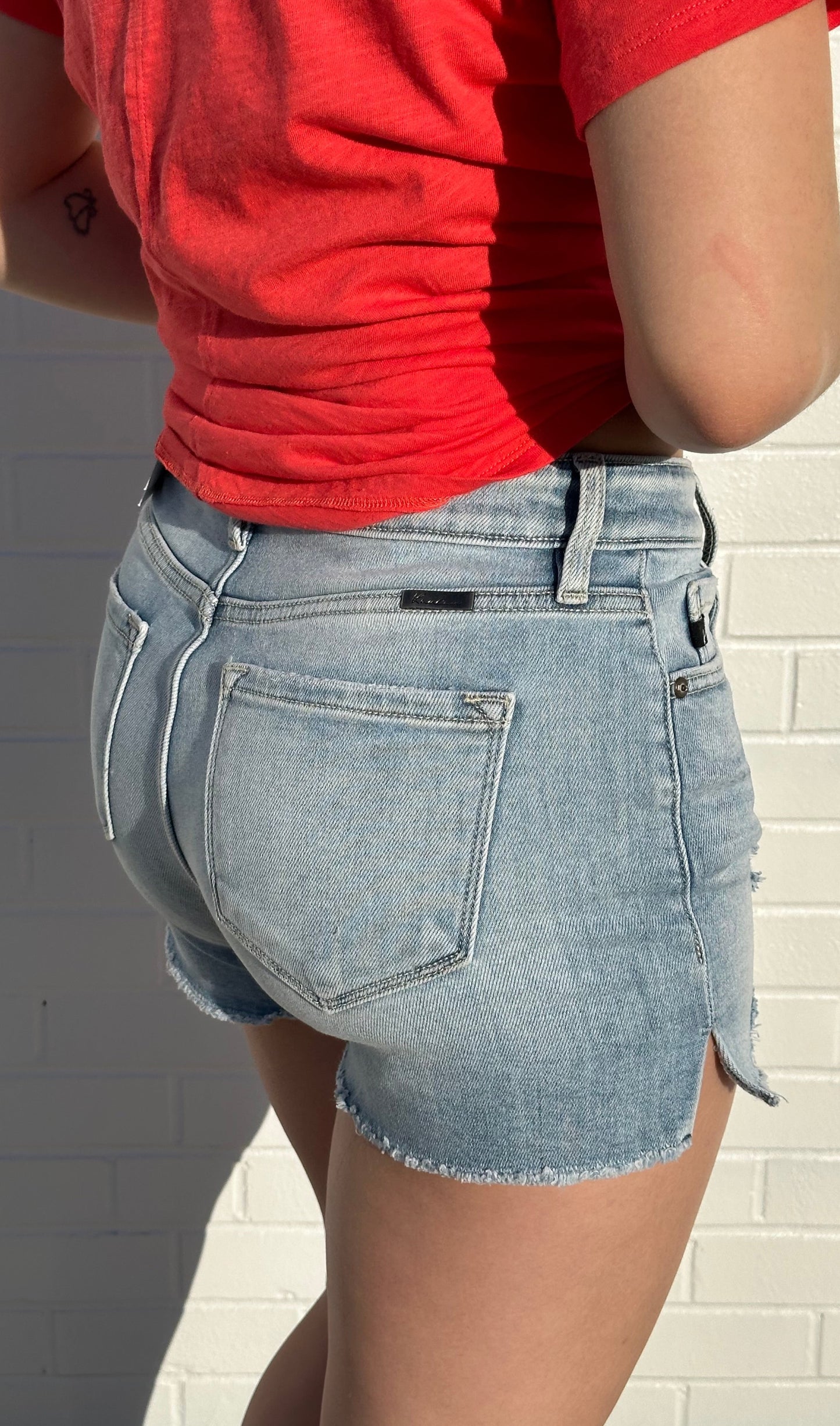 High Rise Denim Shorts