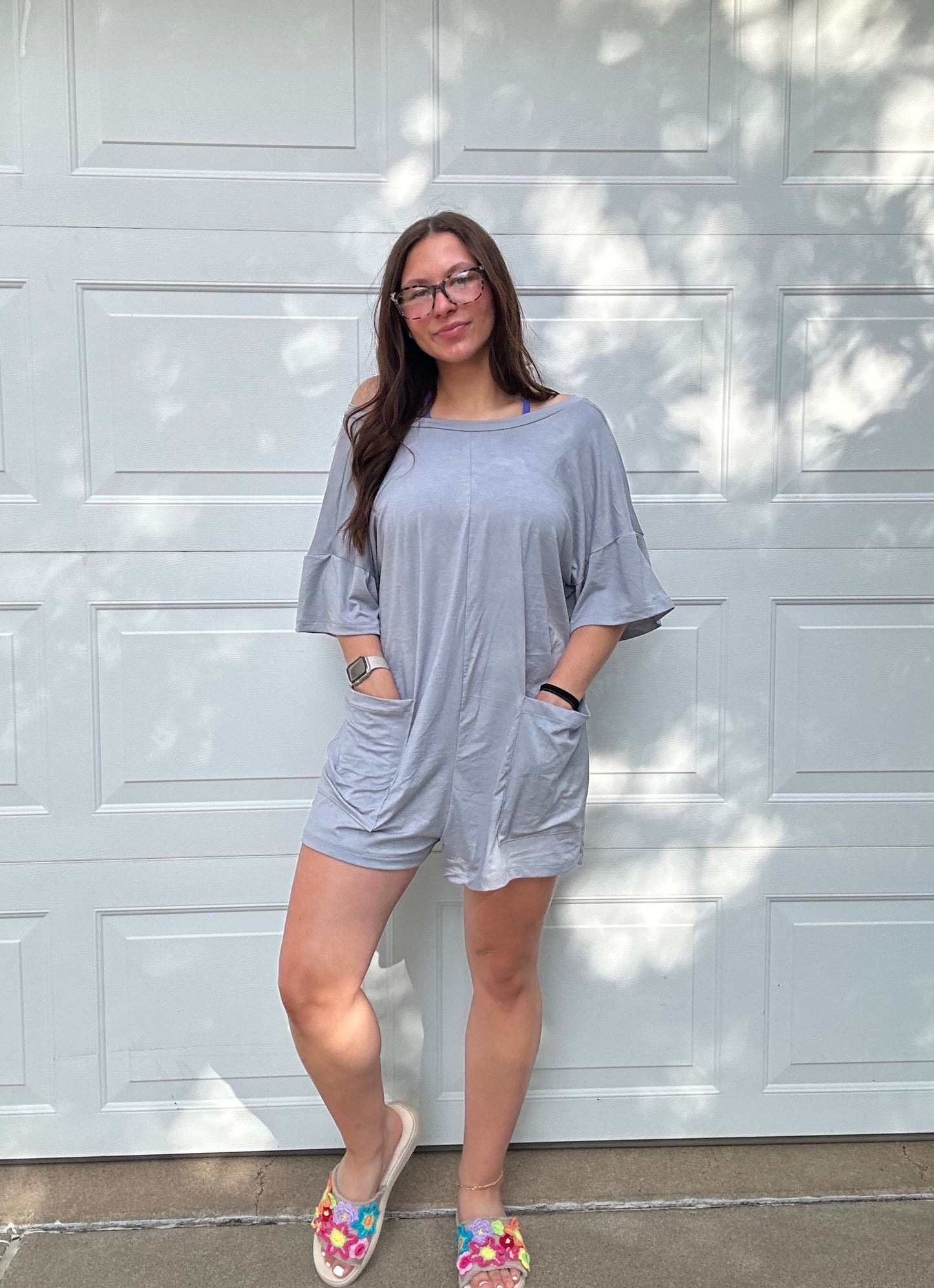 Reagan Romper- SLATE